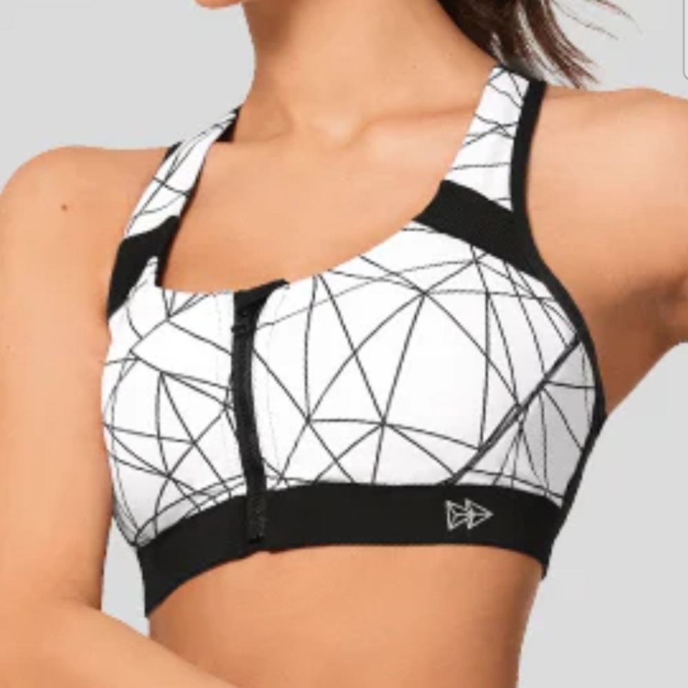 Zip front Racerback Yvette Sport Bra